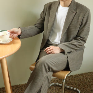남자셋업수트 체크 링클프리 정장세트 남자수트 착용 후기 | 사이즈/핏 총정리 - 상품 이미지 3