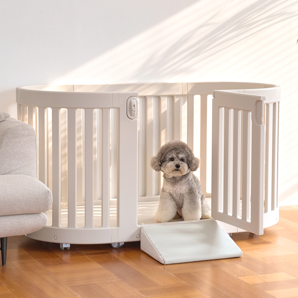 텍미홈 이동식 펫룸 강아지울타리 노견 슬개골 수술 새끼강아지 움직이는 안전 애견펜스 제품 이미지
