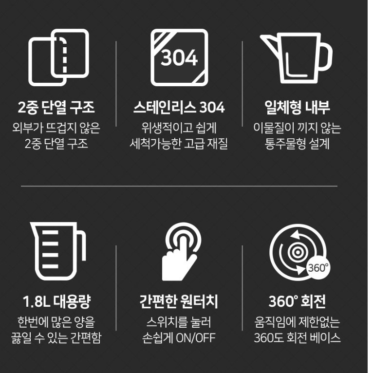 올스텐 전기 포트 스텐 전기 주전자 전기 포트기 커피 포터