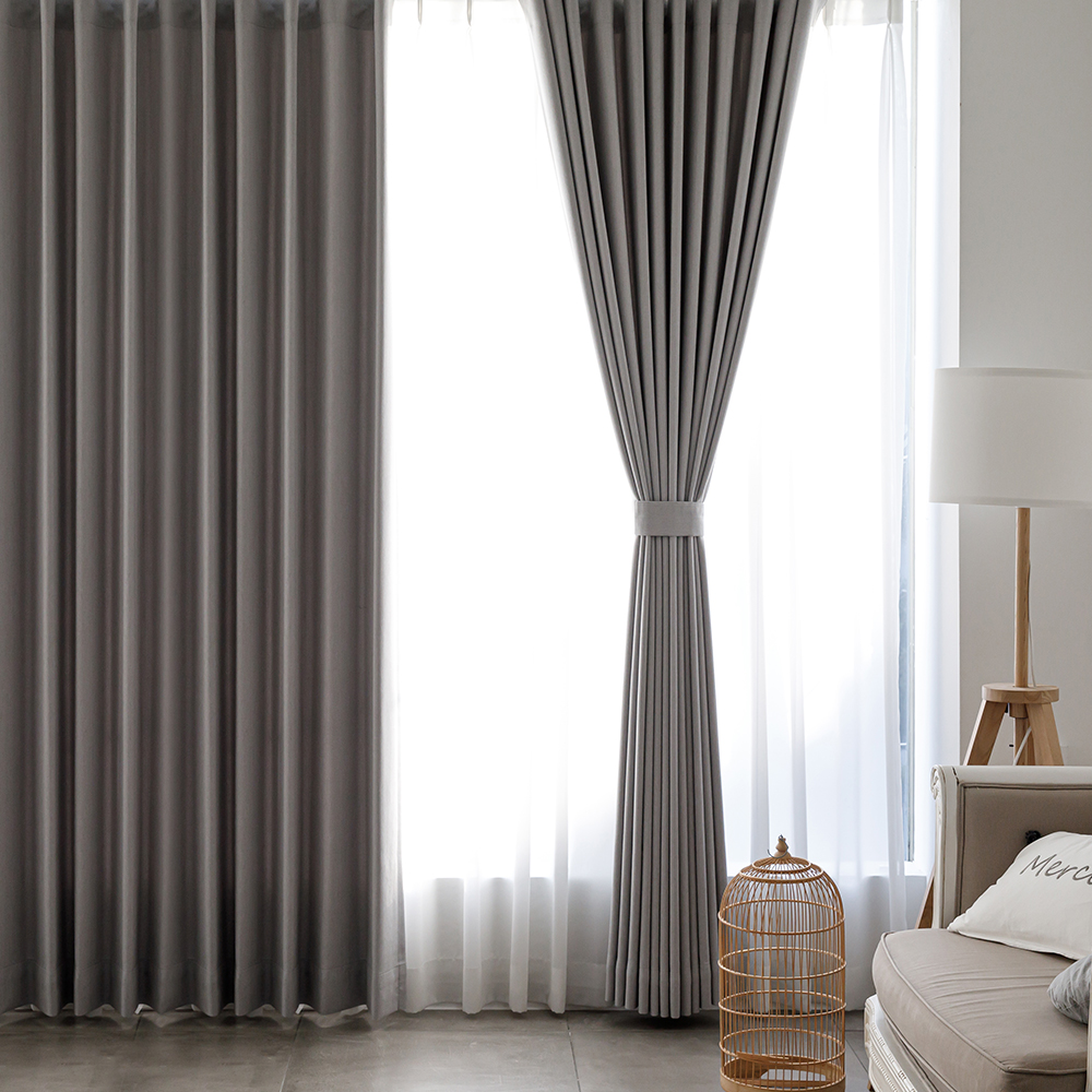 소르르 기성커튼 형상기억 아일렛 암막커튼 창문형 거실 안방 가로130 x 세로170 2장