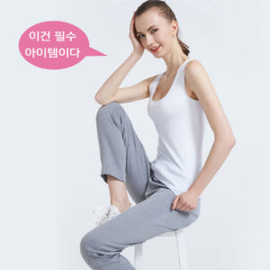 고탄력 무재봉 민소매 나시 여자나 시티 여성면티 티셔츠 슬리브리스 런닝 ... 착용 후기 | 사이즈/핏 총정리 - 상품 이미지 4