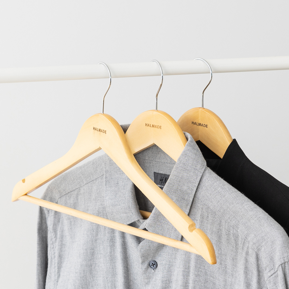 할메이드 우드 나무 니트 정장 코트 원목옷걸이 20p