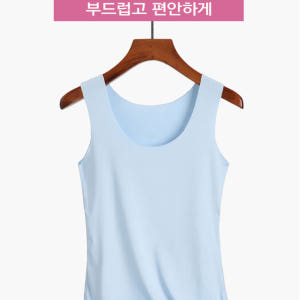 고탄력 무재봉 민소매 나시 여자나 시티 여성면티 티셔츠 슬리브리스 런닝 ... 착용 후기 | 사이즈/핏 총정리 - 상품 이미지 3