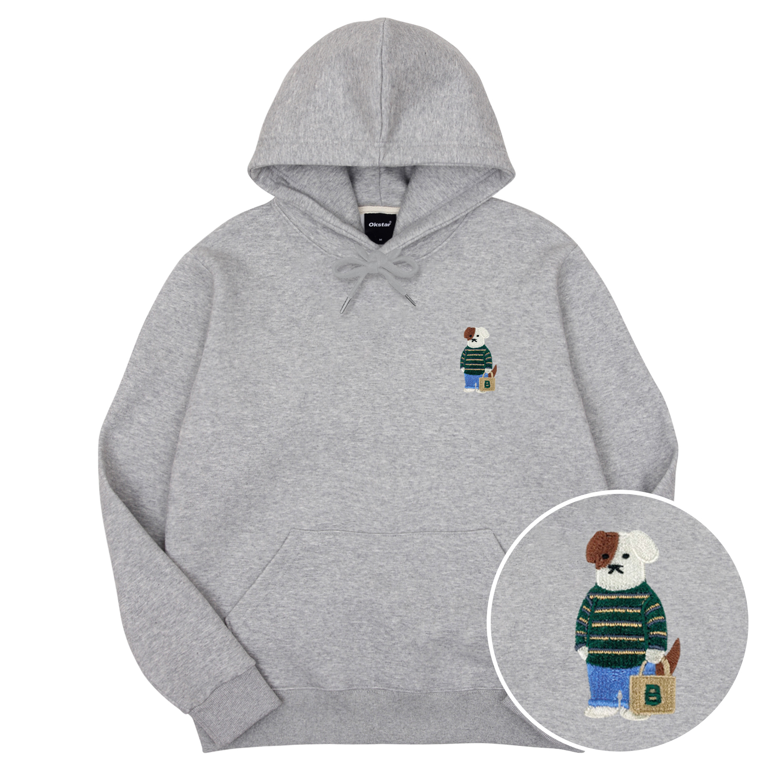 옥스타 미니미 캐주얼 브로독 자수 특양면 오버핏 후드티 착용 후기 | 사이즈/핏 총정리 - 대표 이미지