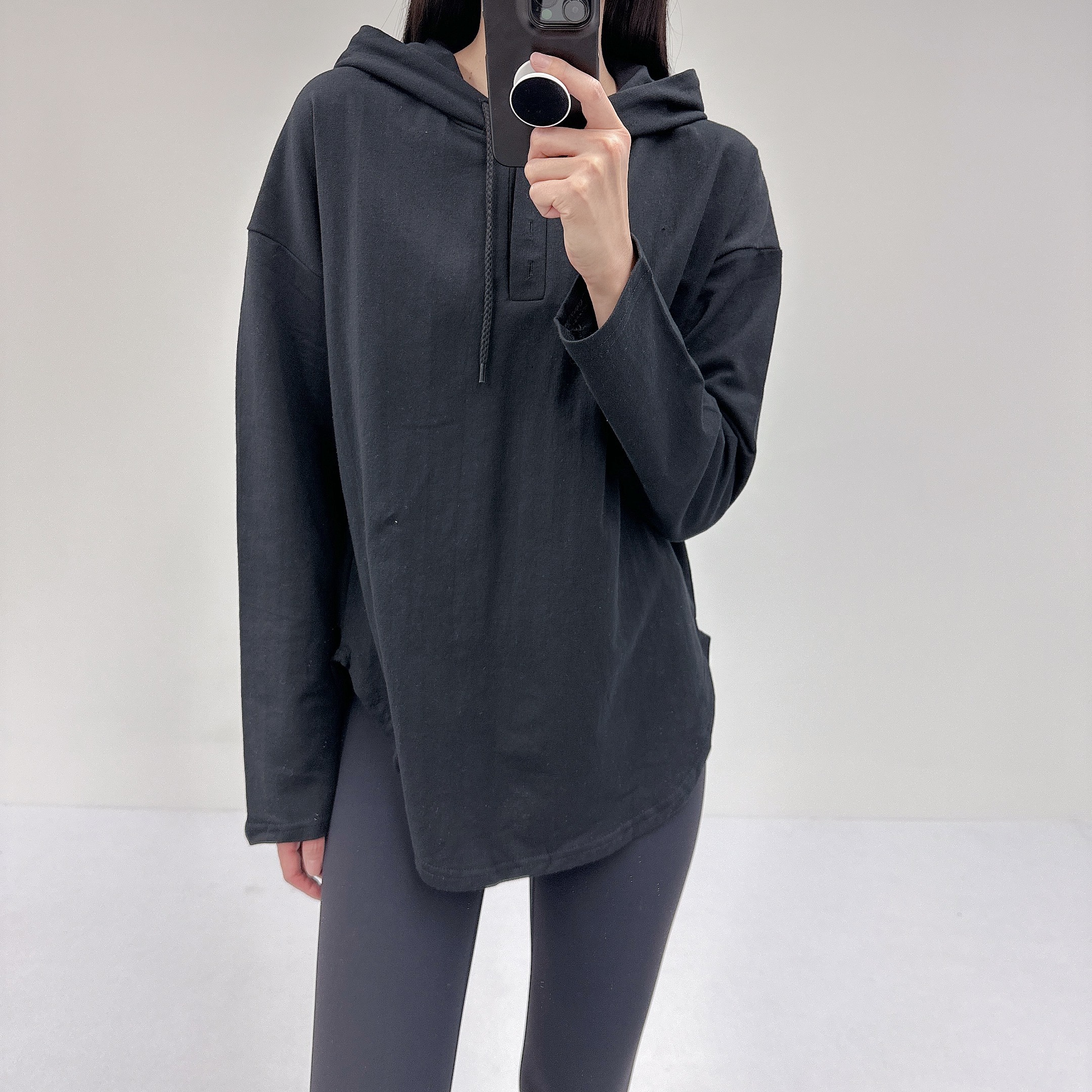 로라벨 소이 필라테스복 여성 요가복 필라테스 요가 상의 티셔츠 커버업 운동복 빅사이즈 옷 - 상세 이미지 3