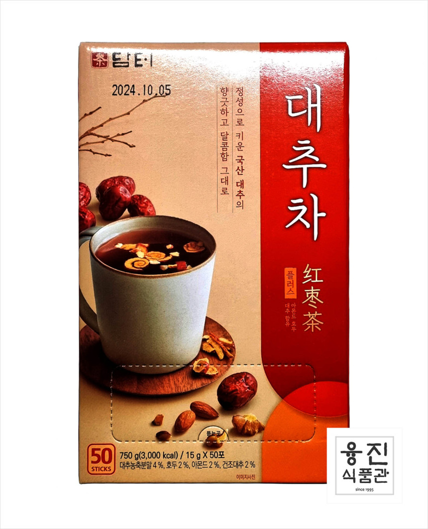 담터 대추차 750g (15g × 50포) / 간편스틱형 고형대추차 다과차 디저트차 - 16,500원 - 식봄