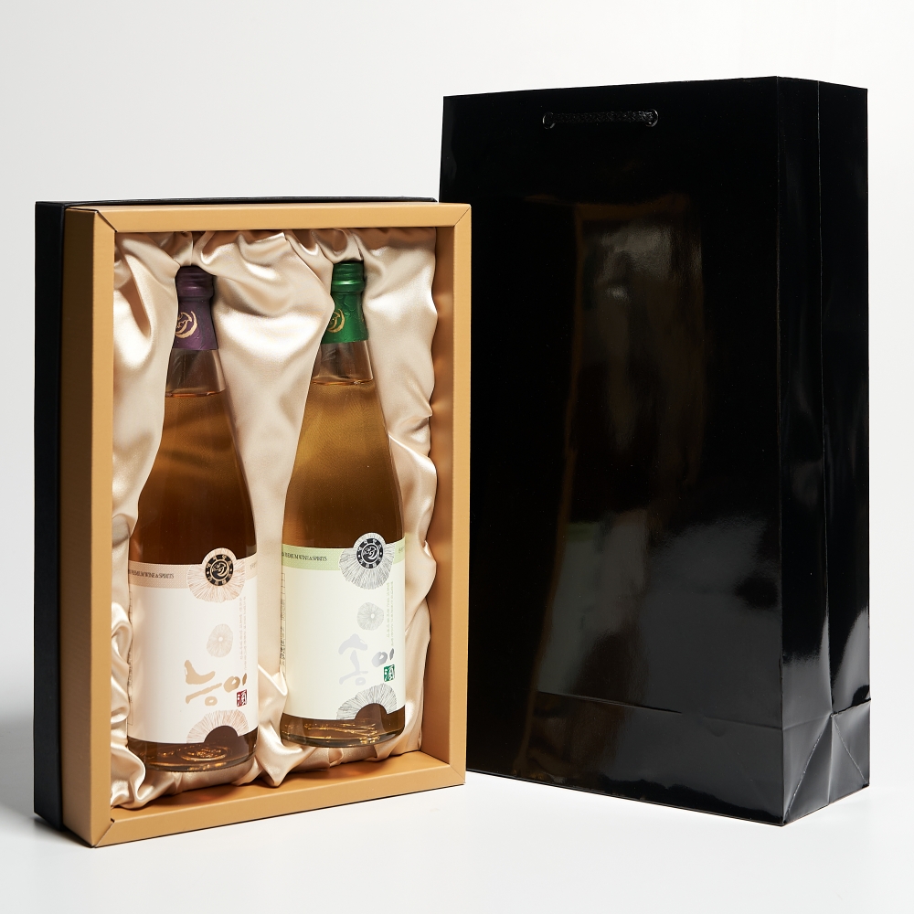 능이주+송이주 선물세트 약주 13도 750ml 내국양조 (케이스, 쇼핑백포함) - 상세 이미지 3