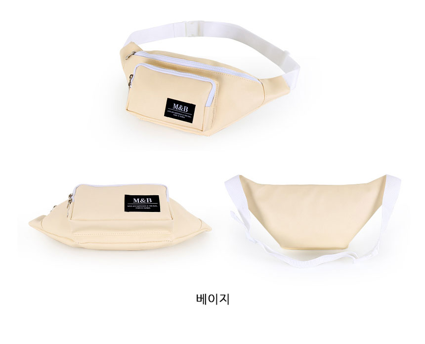 남자 여자 심플 간편한 힙색 나들이 외출 여행 레더 귀여운 벨트쌕 핸드폰 지갑 허리가방 - 상세 이미지 3