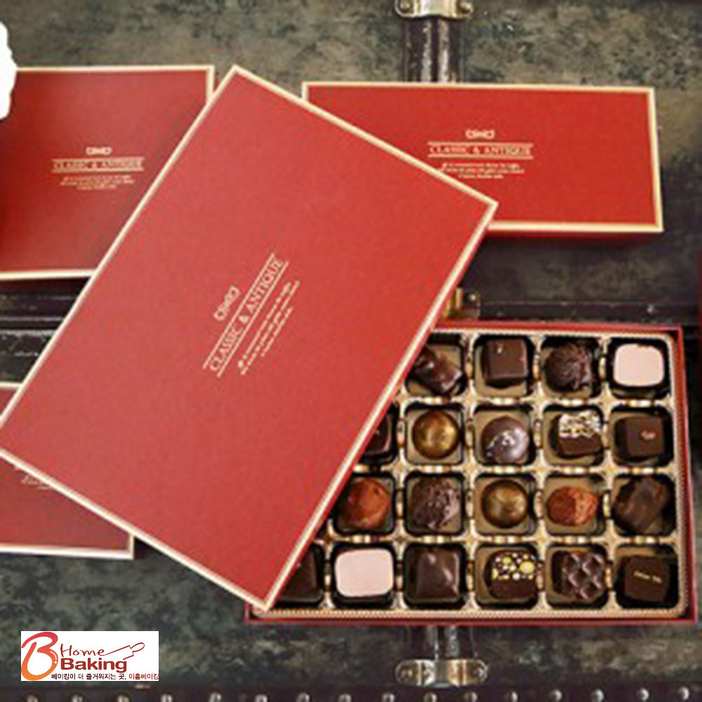초콜릿상자 고급레드 24구 포장박스 발렌타인데이 파베 수제초콜릿 만들기 선물상자 DIY - 상품 이미지