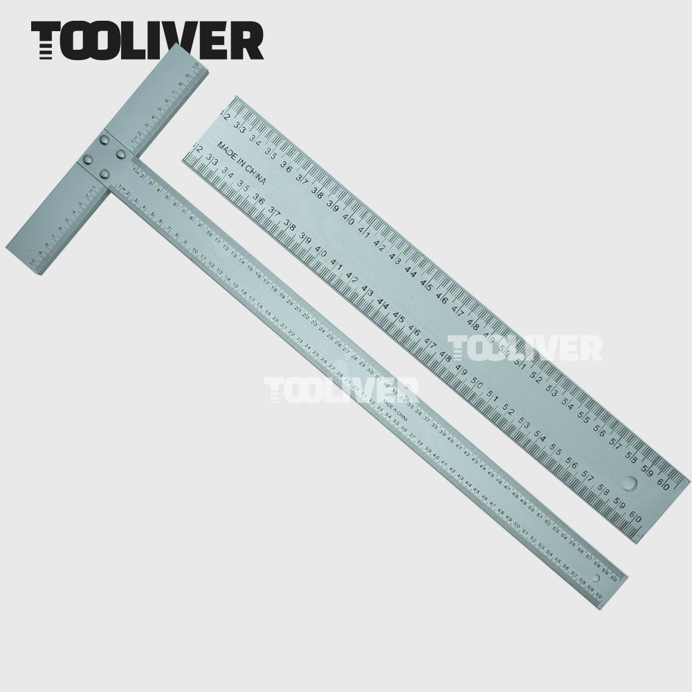 툴리버 티자 T자 알루미늄 타일 제도용 건축 설계 60cm 자 중 40mm - 상품 이미지