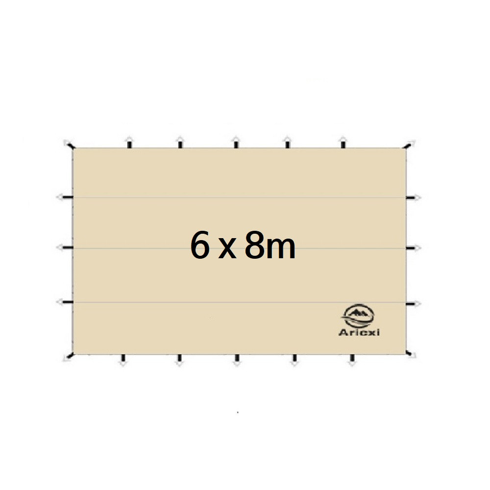(국내) 초대형 타프 대형 아릭시 블랙코팅 6x8m 렉타 타프스크린 윈드스크린 천막 장박