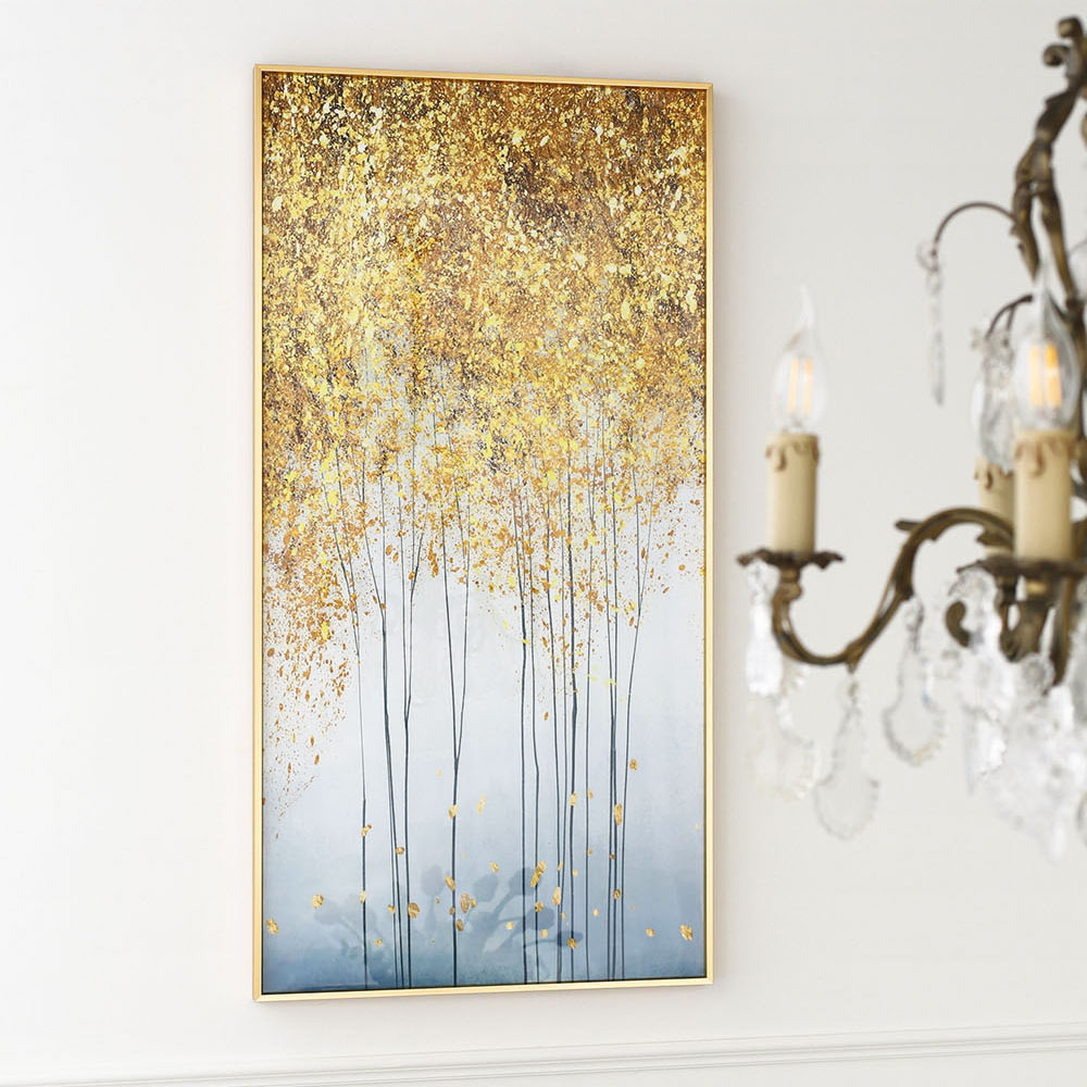 골든트리 황금 돈나무 개업 선물 금전수 돈들어오는 그림 액자 A타입/세로형 42x82cm - 상세 이미지 4