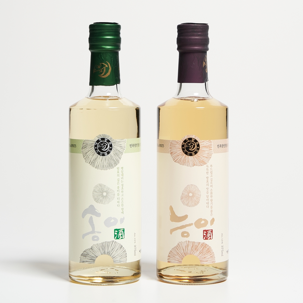 능이주+송이주 선물세트 약주 13도 375ml 내국양조 프리미엄 무첨가(케이스포함) - 상세 이미지 2