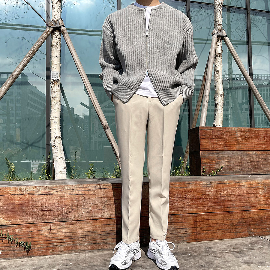 남자밴딩슬랙스 봄 가을 정장 바지 - 상세 이미지 4
