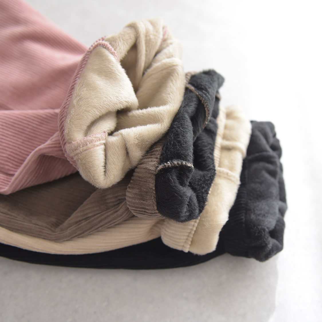 하마마스 겨울 융털 기모 도톰한 골덴 9부 배기 팬츠 코듀로이 미시옷 여성의류 - 상세 이미지 2