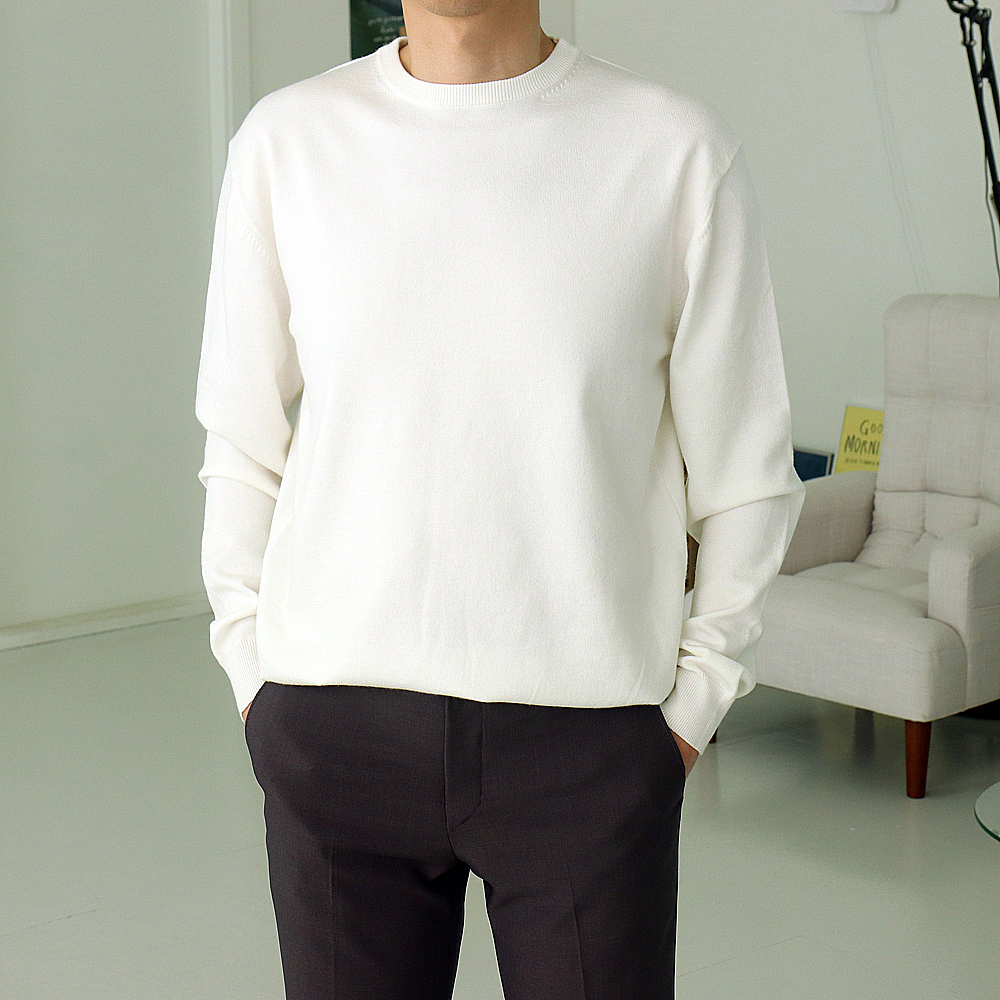 남자니트 오버핏 빅사이즈 봄가을겨울 남자캐시미어니트 - 상세 이미지 4