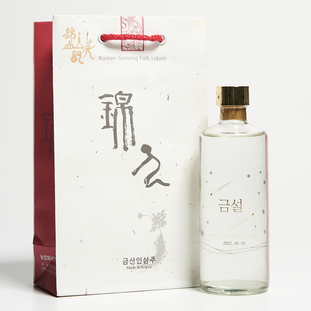 금설 술 35도 375ml 금가루 소주 금산인삼주 김창수 명인(케이스, 쇼핑백 포함) - 상세 이미지 5