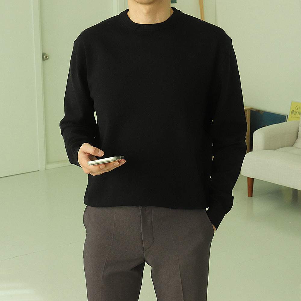 남자니트 빅사이즈 이너 울 남자캐시미어니트 이미지 3
