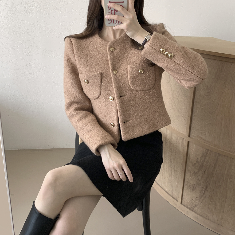 올리브 노카라 부클 트위드 자켓 상세 이미지 28