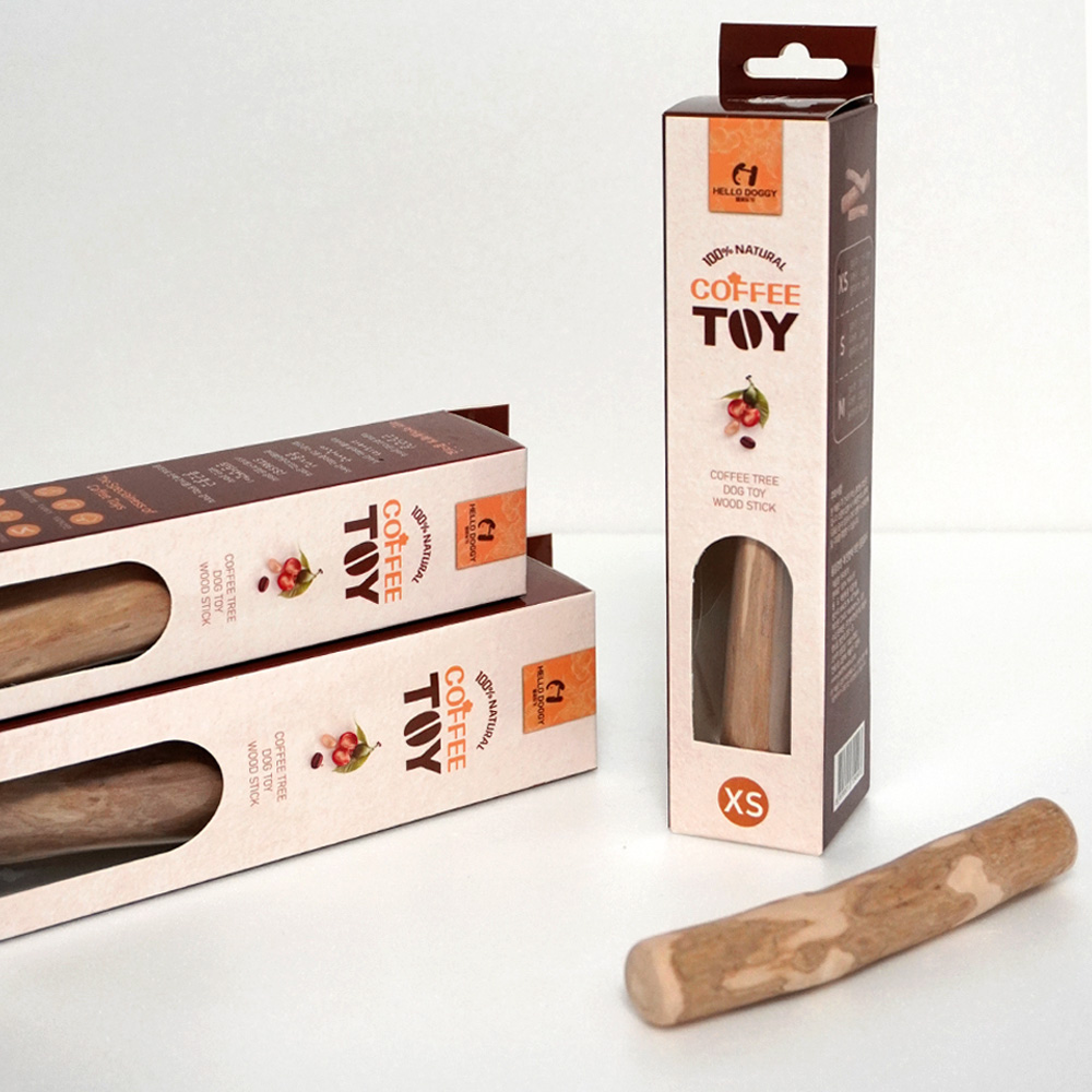 헬로도기 강아지커피나무 이갈이 장난감 우드스틱 커피토이 미디움 이미지 3