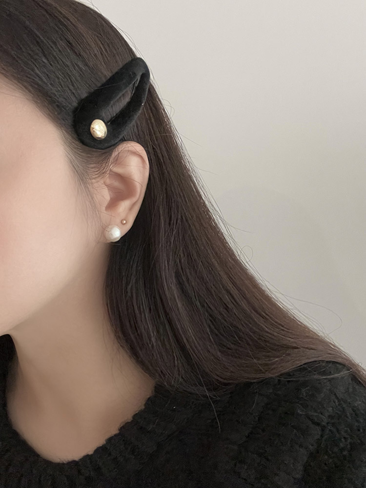 [무배] 셀프러브 코튼 펄 진주이어링 - 은침 오버사이즈 가벼운 매트 오로라 왕진주귀걸이