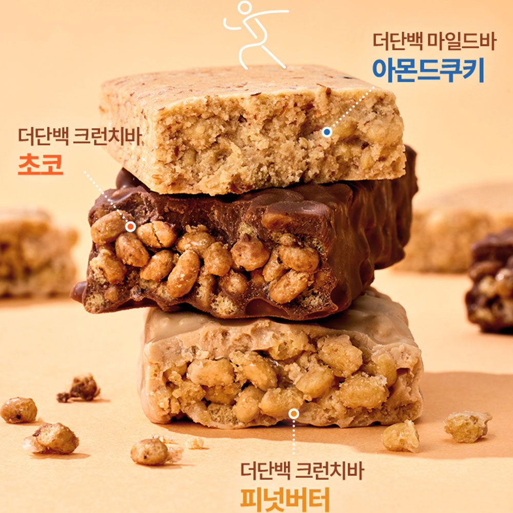 빙그레 더단백 프로틴바 3종 혼합구성 담기 (초코 피넛버터 아몬드쿠키 택) - 상세 이미지 5