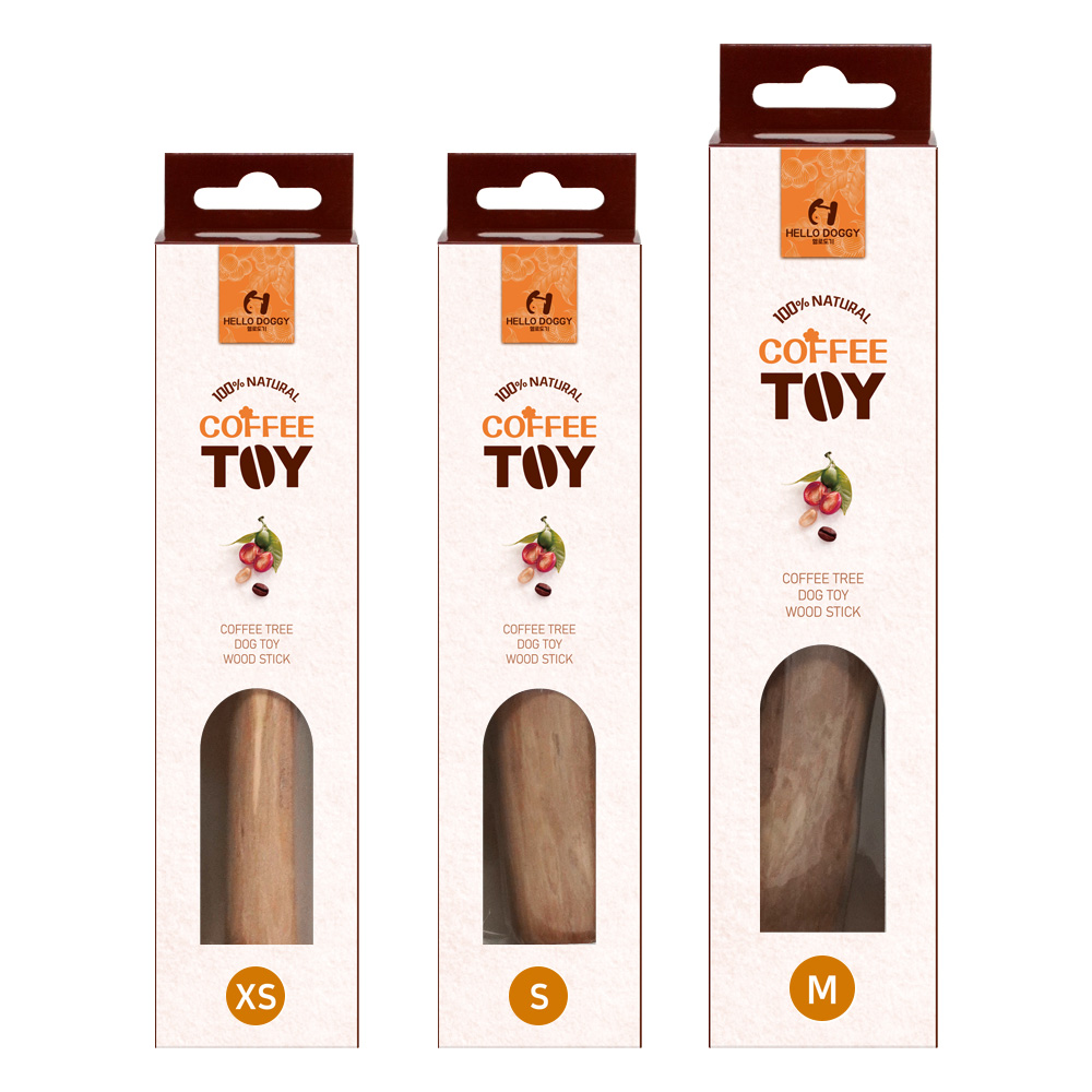 헬로도기 강아지커피나무 이갈이 장난감 우드스틱 커피토이 미디움 이미지 2