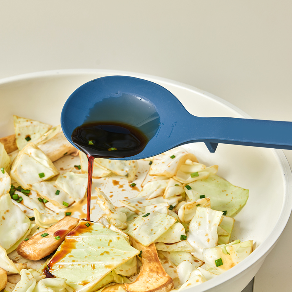 바닥에 닿지 않는 실리콘 일체형 조리도구 키친툴 4종 (국자 뒤집개 볶음스푼 스패출러) - 상세 이미지 3