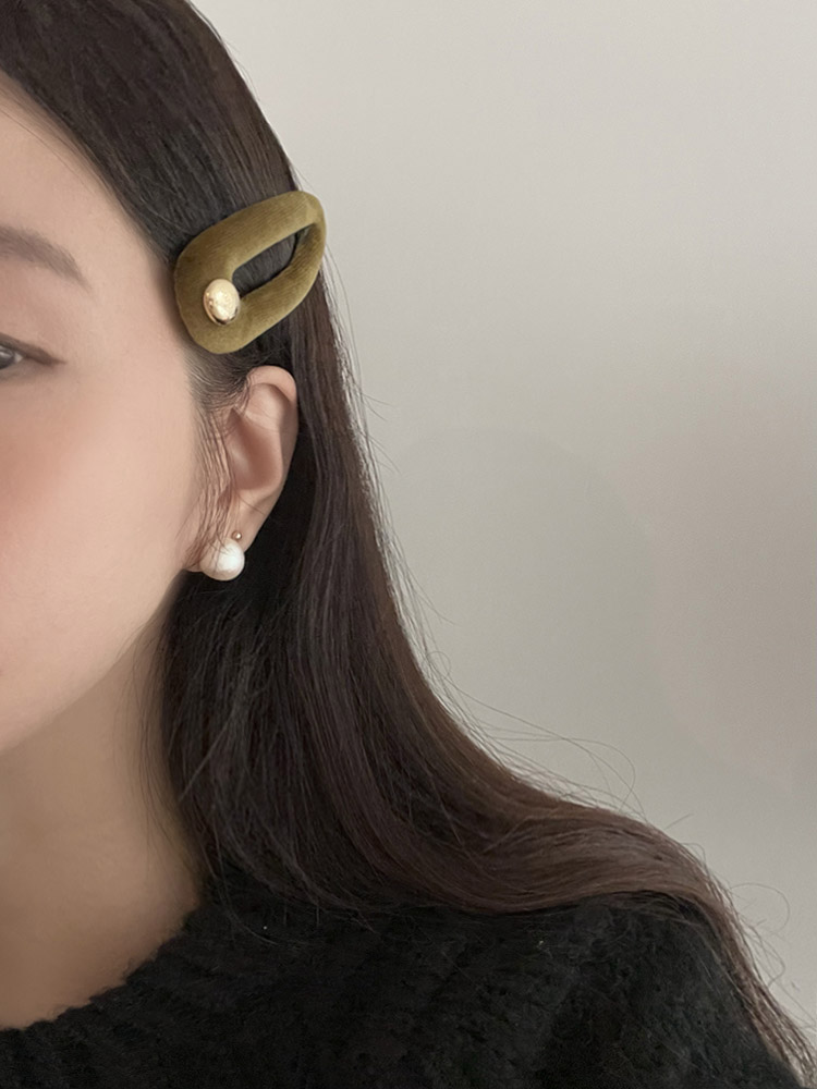 [무배] 셀프러브 코튼 펄 진주이어링 - 은침 오버사이즈 가벼운 매트 오로라 왕진주귀걸이