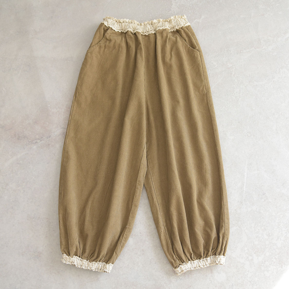 하마마스 8부 레이스 골덴바지 코듀로이 미시옷 여성의류 - 상세 이미지 2