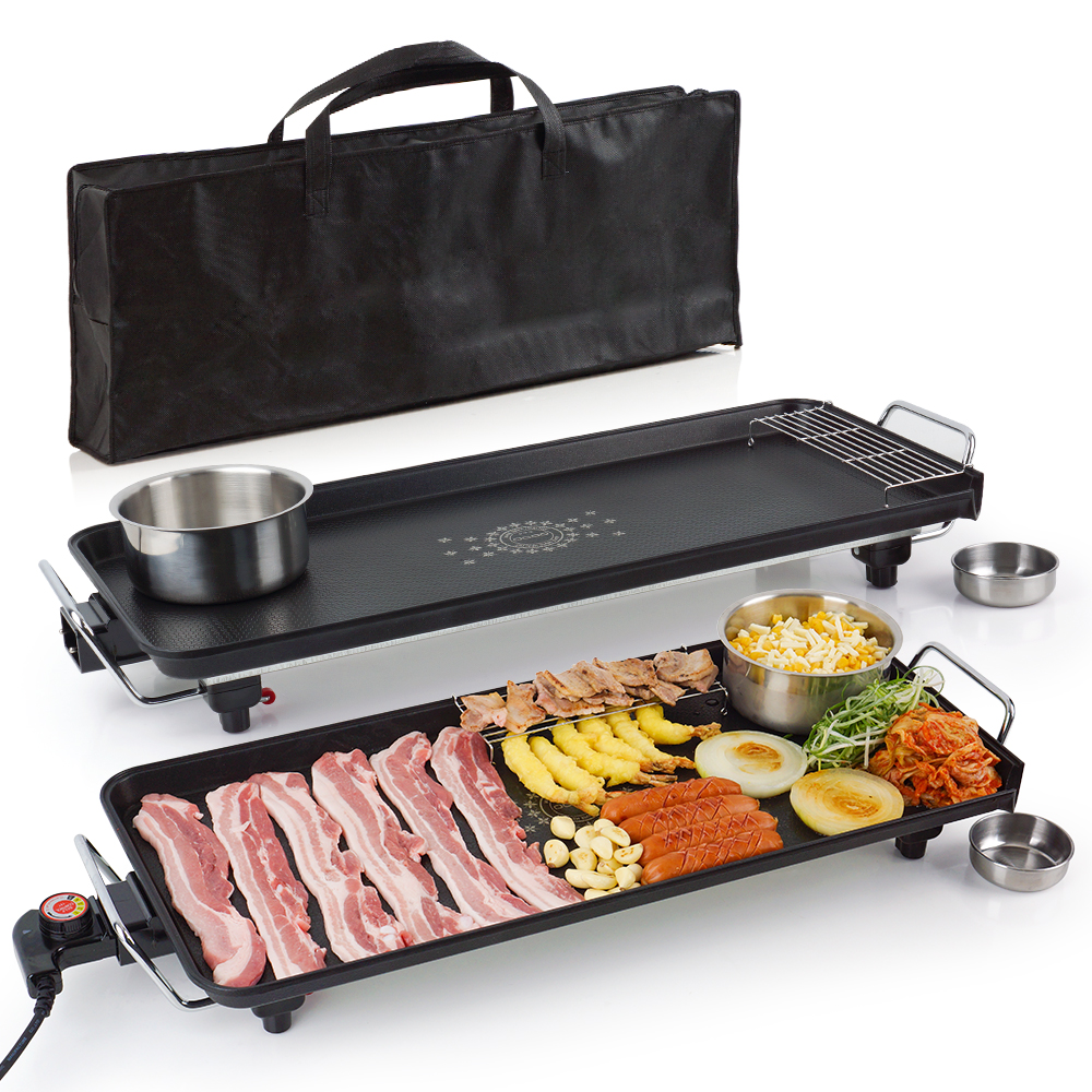 오쿠 전기그릴 삼겹살 불판 와이드 가정용 와이드 그릴 대형 전기후라이팬 국산 OCP-GW680