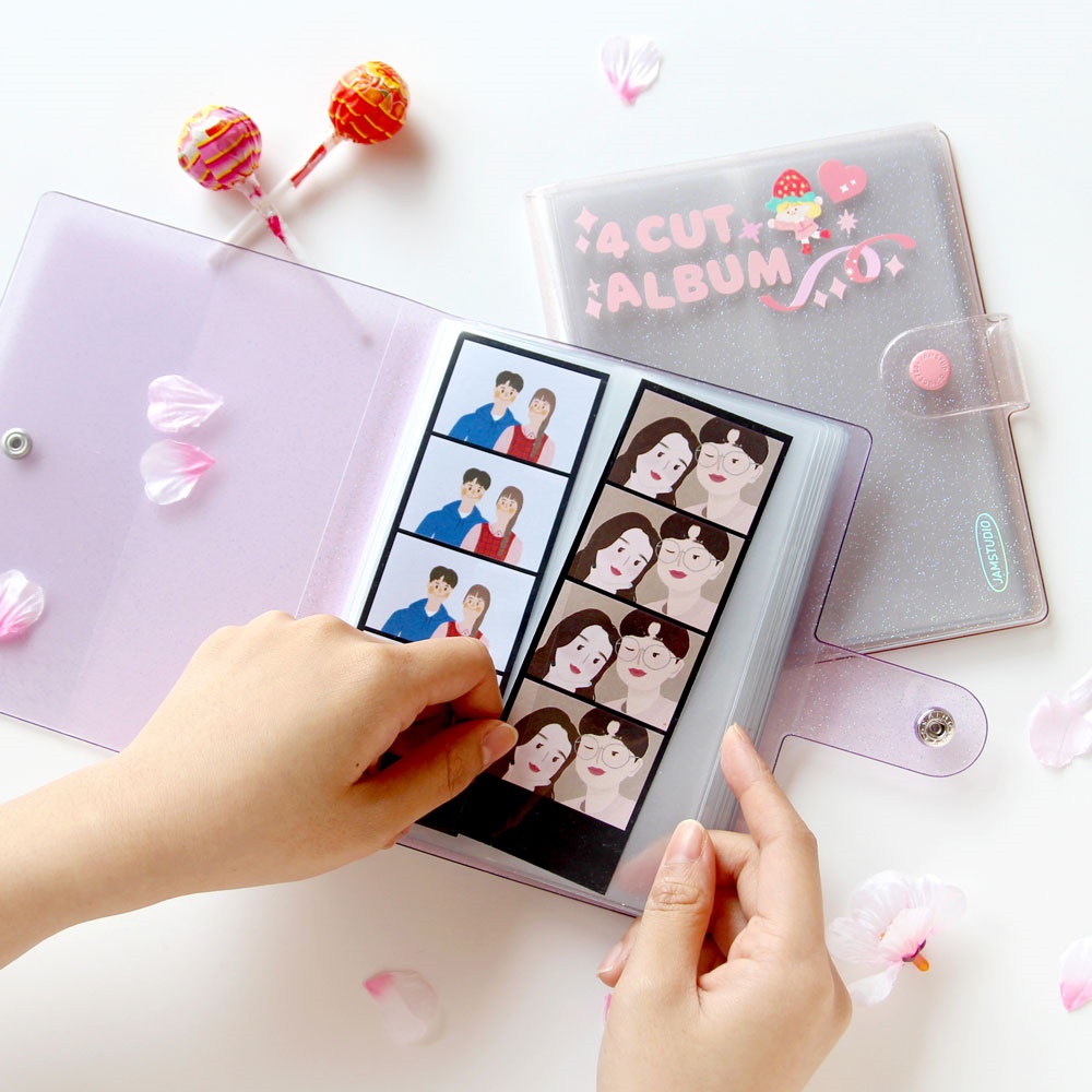 포켓식 네컷 앨범 보관 바인더 커플 포토북 사진첩 4컷 이미지 3