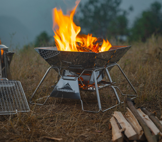캠핑문 접이식 숯불 화로 M 3~4인용 MT-2