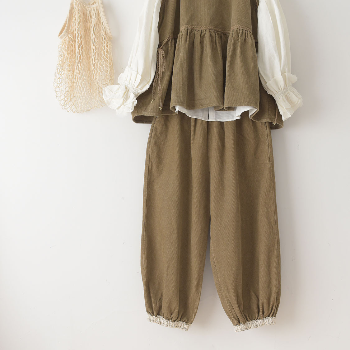 하마마스 8부 레이스 골덴바지 코듀로이 미시옷 여성의류 - 상세 이미지 5