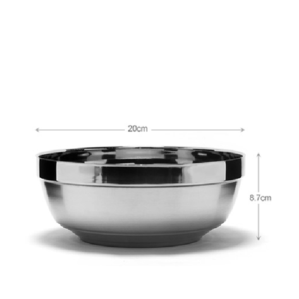 네오트리 스텐 냉면기 이중진공 SUS304 국수 그릇 20cm 4p세트 이미지 7