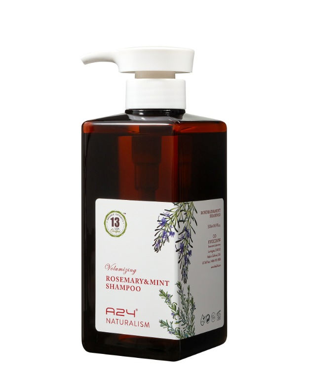 A24 네츄럴리즘 로즈마리 민트 약산성 샴푸 500ml 유기농 지성 가려움 두피