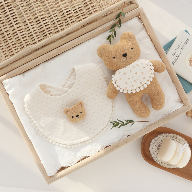오가닉 루루 아기 곰 배냇저고리 만들기 세트 태교바느질 DIY 사계절용 여름 선택 이미지 7