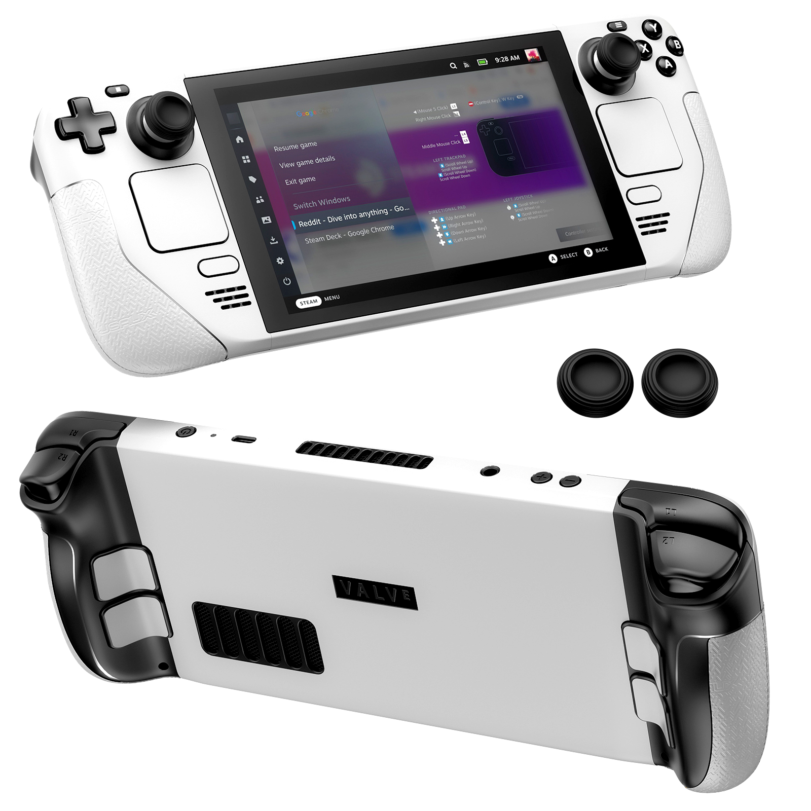 스팀덱 OLED 스킨 화이트에디션 2매 JSAUX