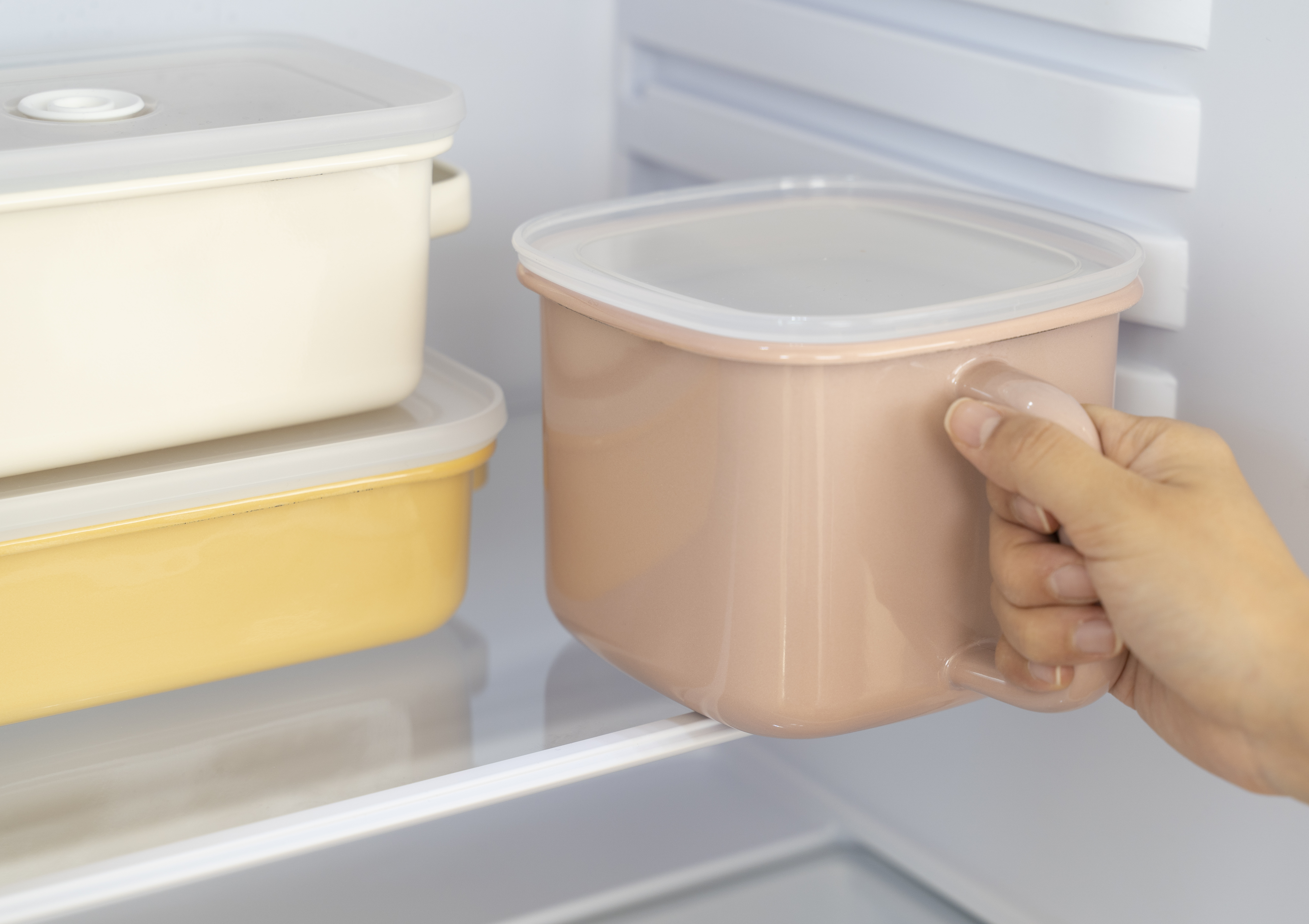 에지리 쿡앤씰 사각저그 1.5L 사각 법랑냄비 밀폐용기 라면냄비 이유식 - 상세 이미지 5