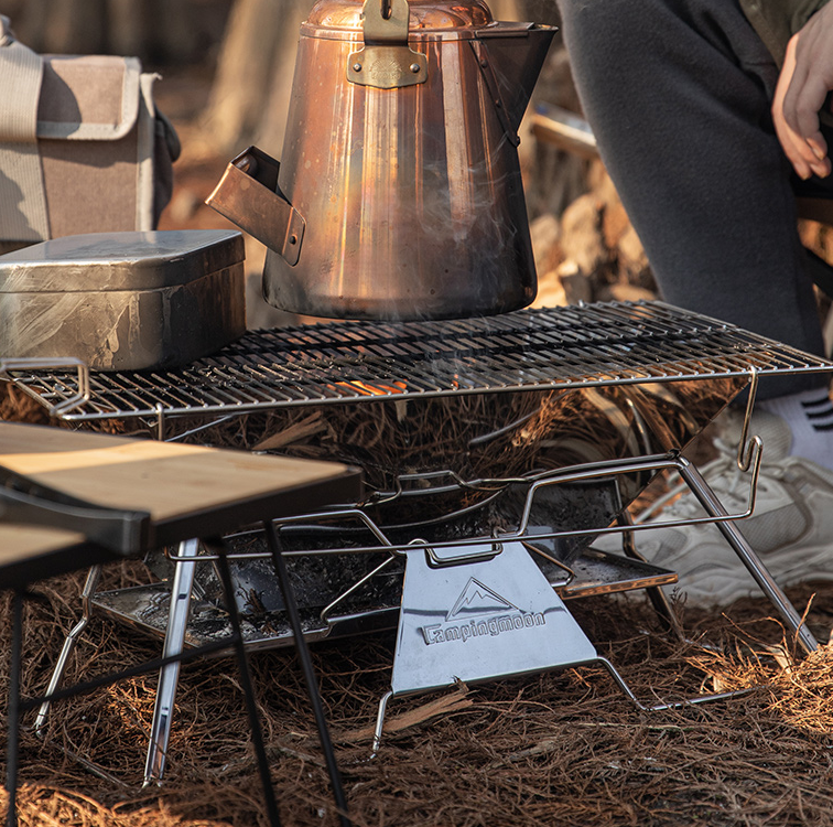 캠핑문 와이드 접이식 숯불 화로 L 5~6인용 MT-3