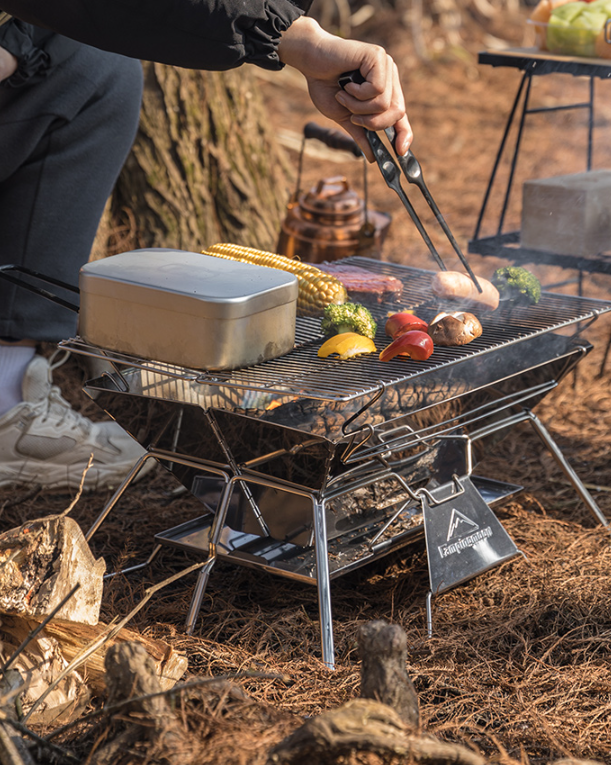 캠핑문 와이드 접이식 숯불 화로 L 5~6인용 MT-3