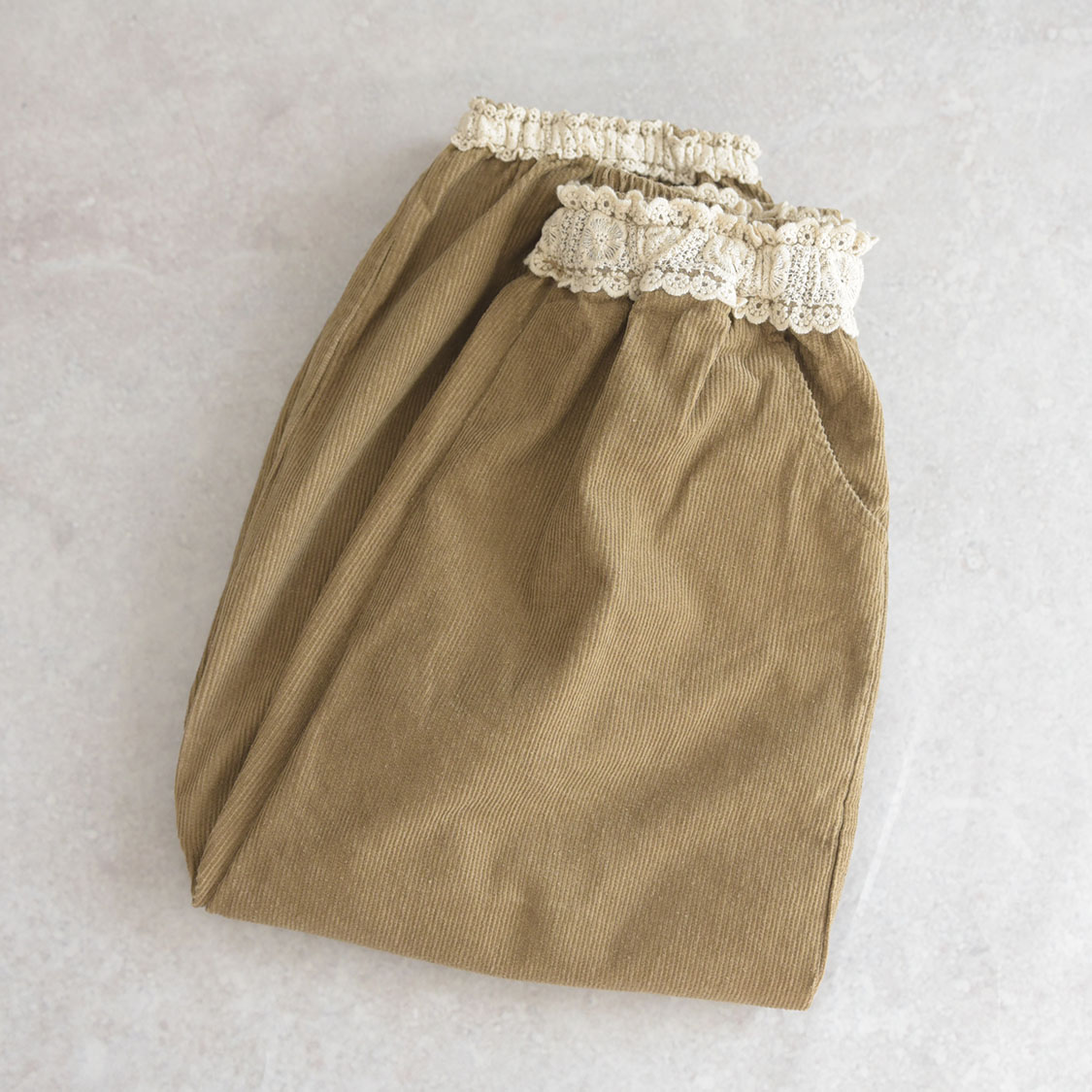 하마마스 8부 레이스 골덴바지 코듀로이 미시옷 여성의류 - 상세 이미지 3