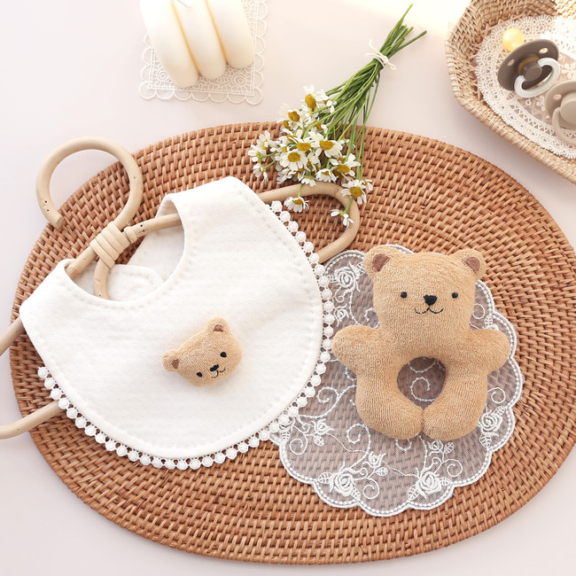 오가닉 루루 아기 곰 배냇저고리 만들기 세트 태교바느질 DIY 사계절용 여름 선택 이미지 6