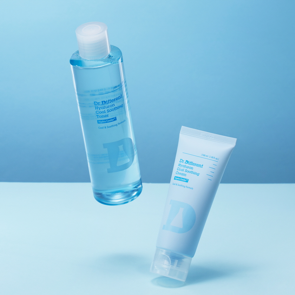 닥터디퍼런트 히알루론 쿨 토너 300ml& 수딩 크림 100ml/대용량 즉각 수분 쿨링 - 상품 이미지