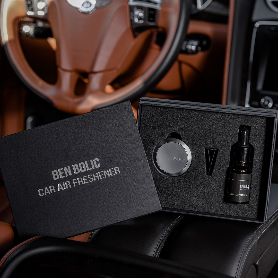 벤볼릭 명품 차량용 방향제 송풍구 차량 석고 고급 자동차 클린코튼 실버1세트