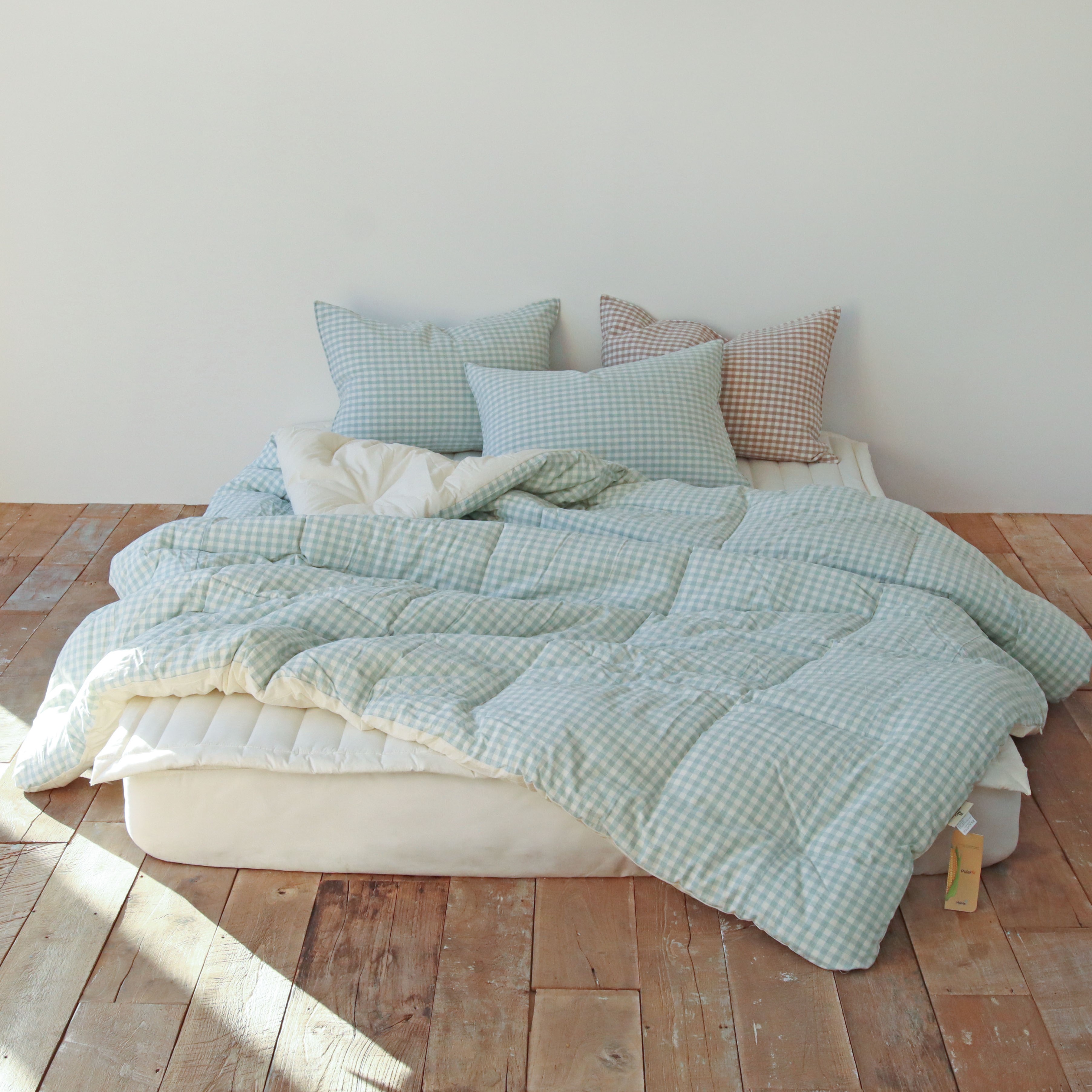 깅엄 체크 워싱 광목천 순면 사계절 알러지케어 침구 차렵 이불 S/SS