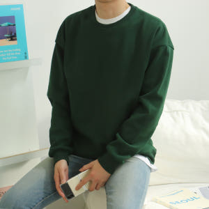 남자기모맨투맨 남자티셔츠 오버핏 특양면 커플맨투맨 착용 후기 | 사이즈/핏 총정리 - 상품 이미지 2