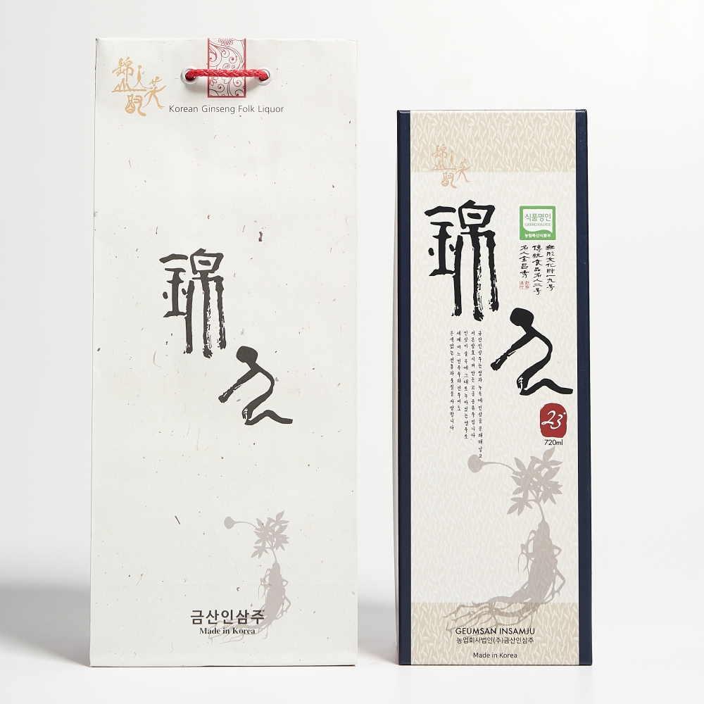 금산인삼주 수삼 23도 720ml 김창수 명인(케이스, 쇼핑백 포함) - 상세 이미지 2