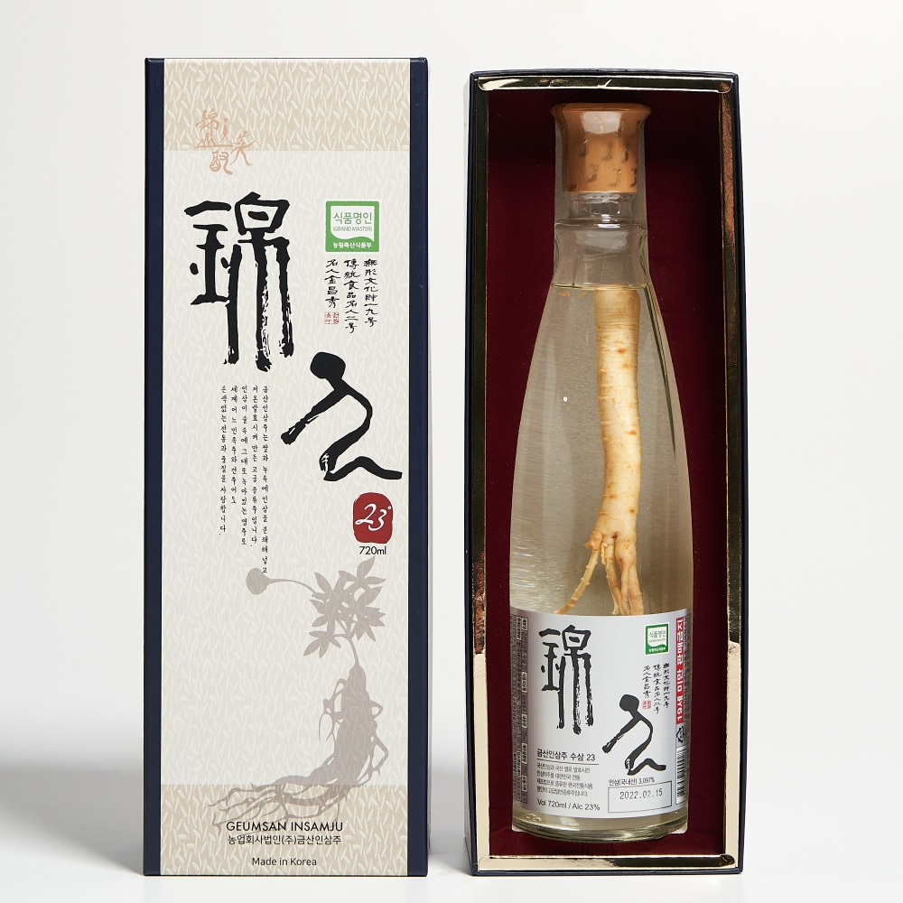 금산인삼주 수삼 23도 720ml 김창수 명인(케이스, 쇼핑백 포함) - 상세 이미지 4