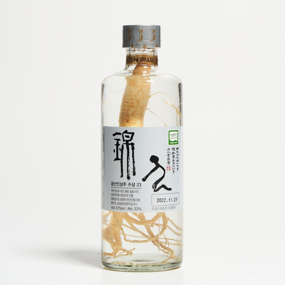 금산인삼주 수삼 23도 375ml 김창수 명인(케이스, 쇼핑백 포함) - 상세 이미지 3